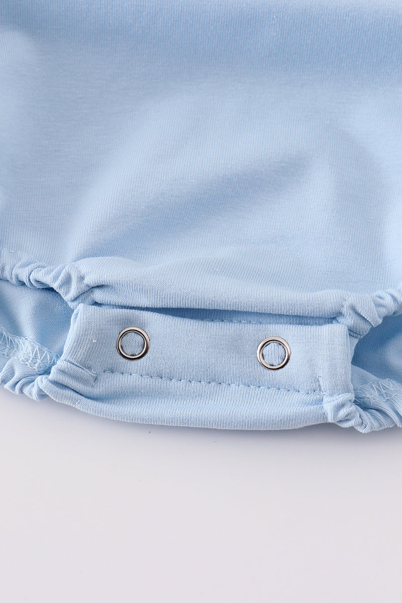 Blue character french knot bubble