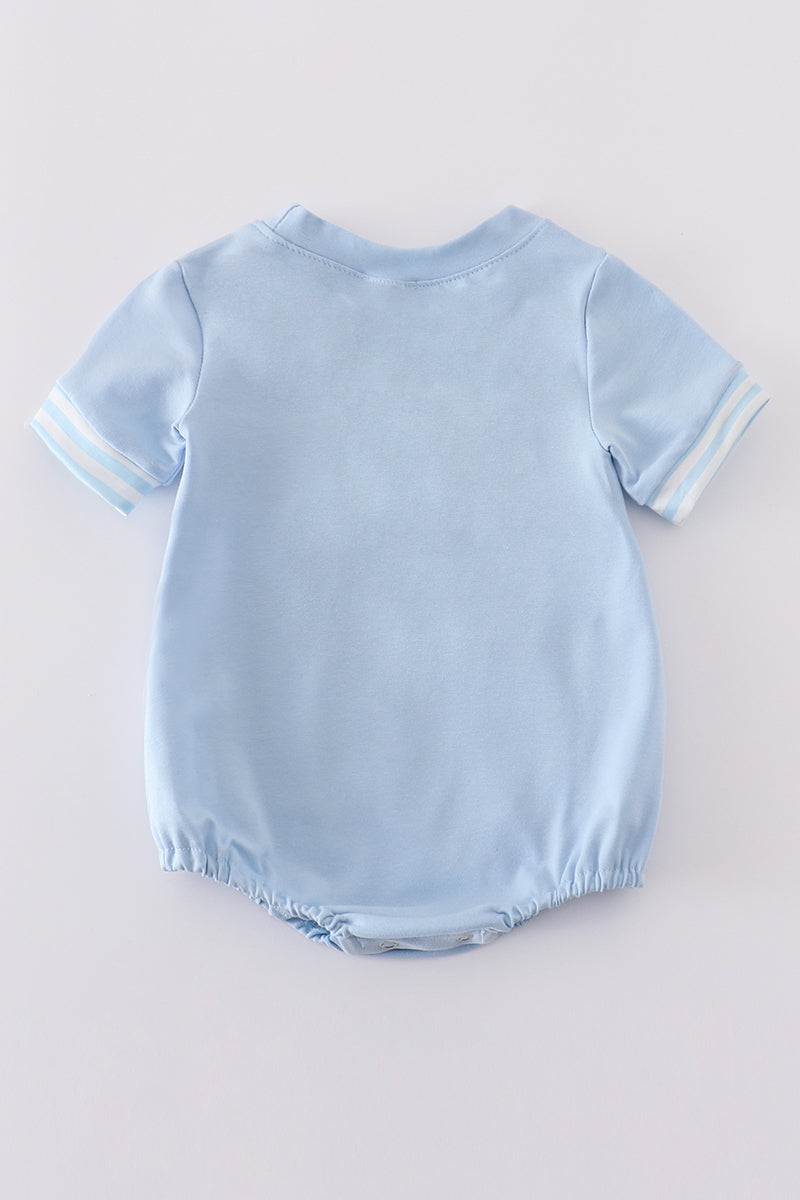Blue character french knot bubble