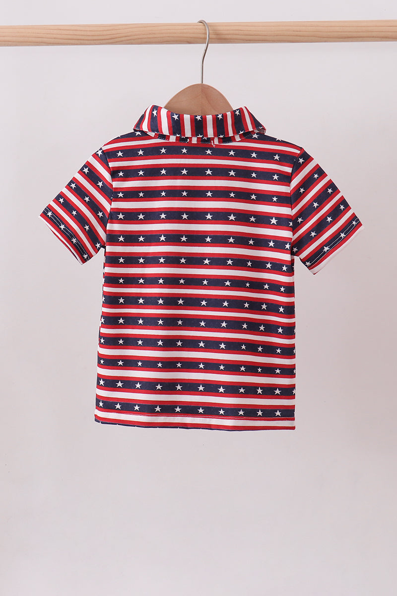 Stripe star button down shirt