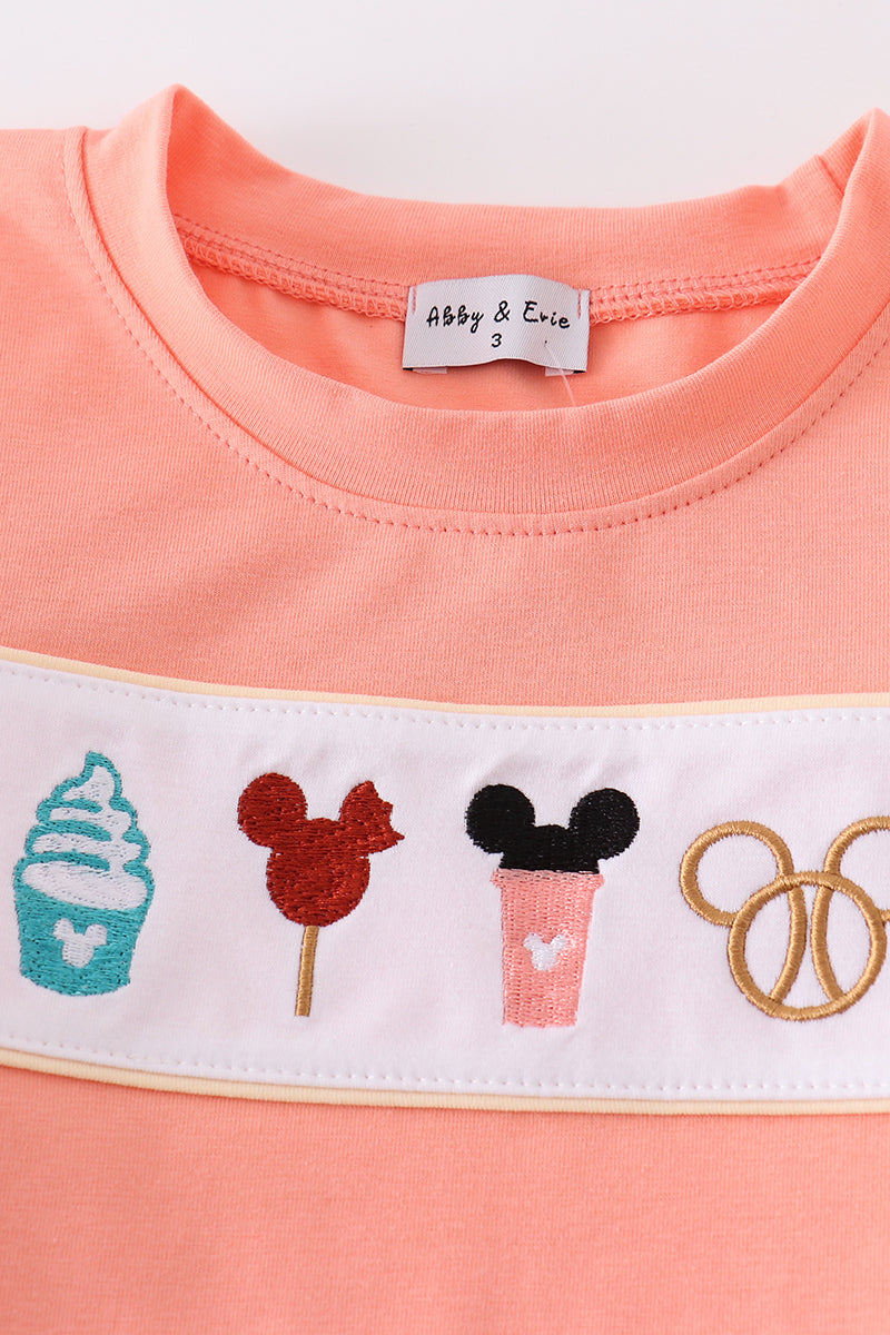 Multicolored character embroidery boy set