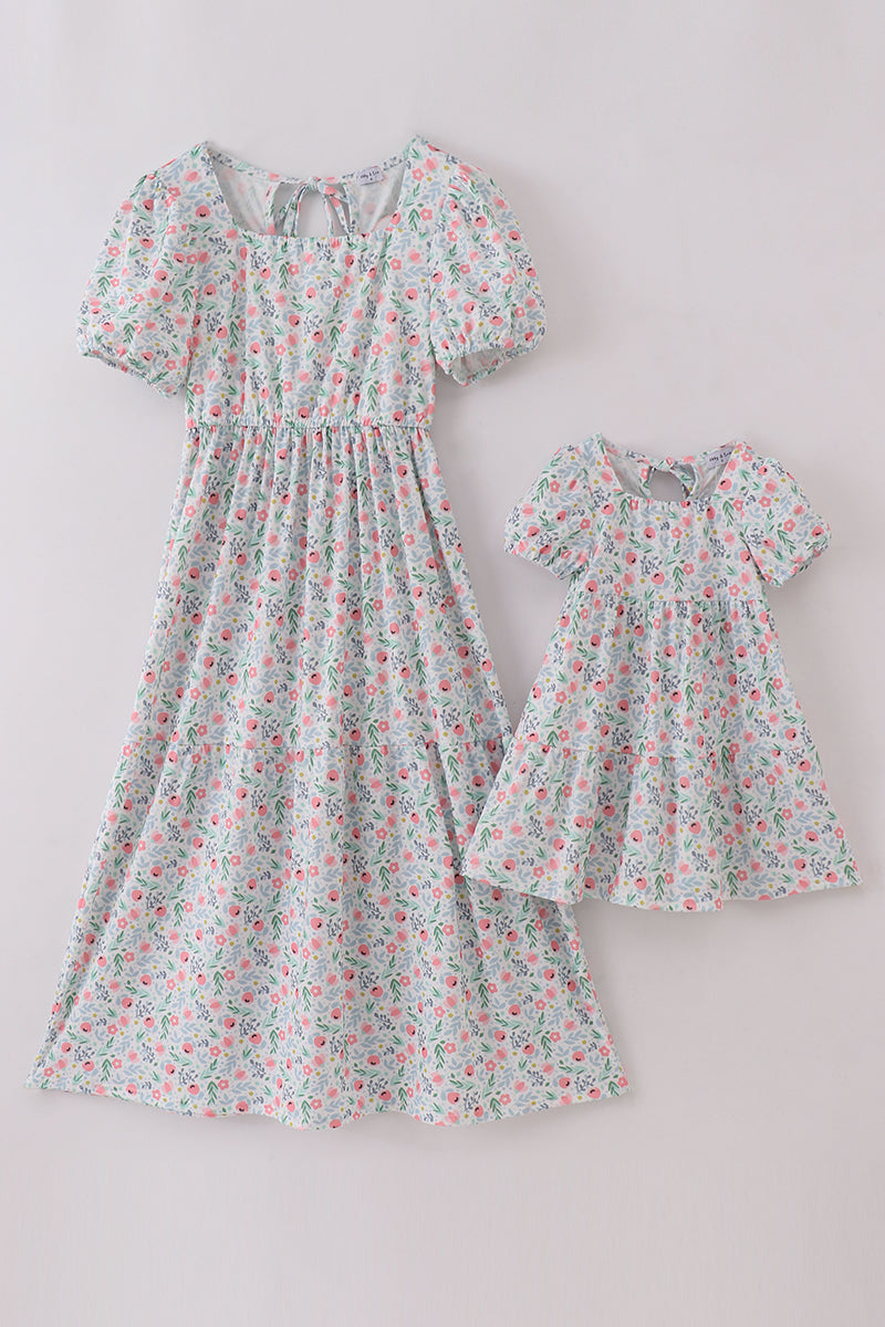 Floral print mom&me dress