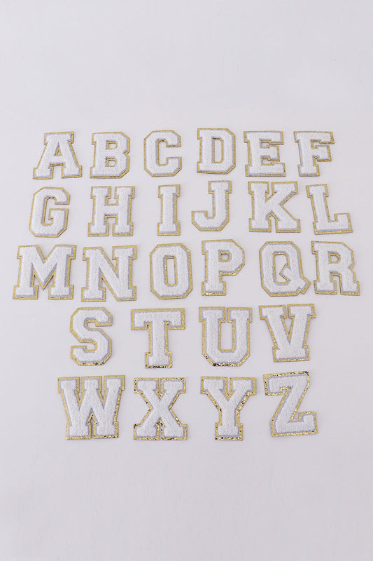 White letters "A-Z" stickers