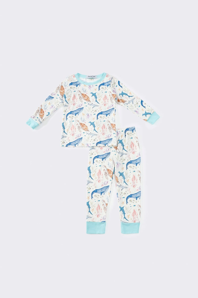 Blue marine creature boy set