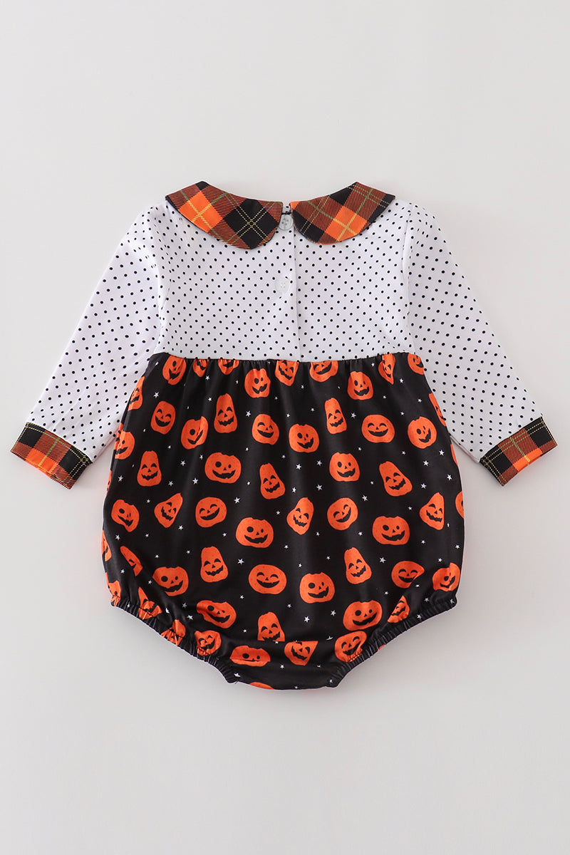 Premium Orange halloween pumpkin girl bubble