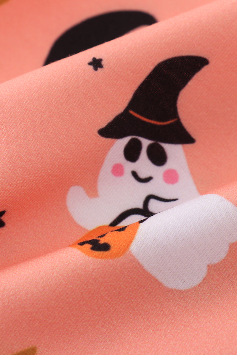 Premium Orange halloween ghost top