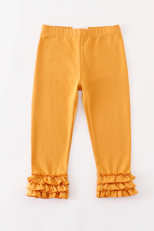 Platinum Yellow ruffle girl pants