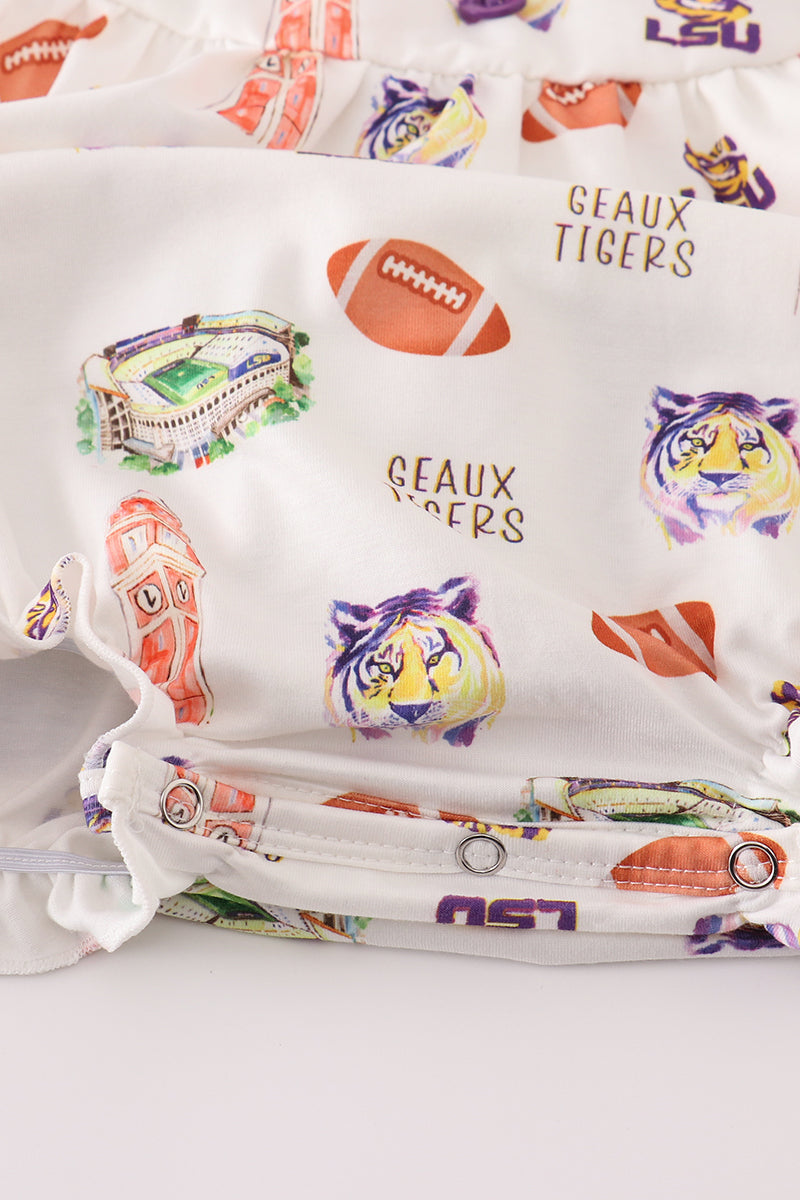 Purple geaux tiger girl bubble