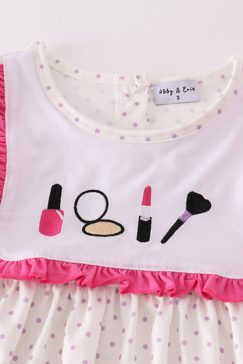 Rose makeup embroidery girl set