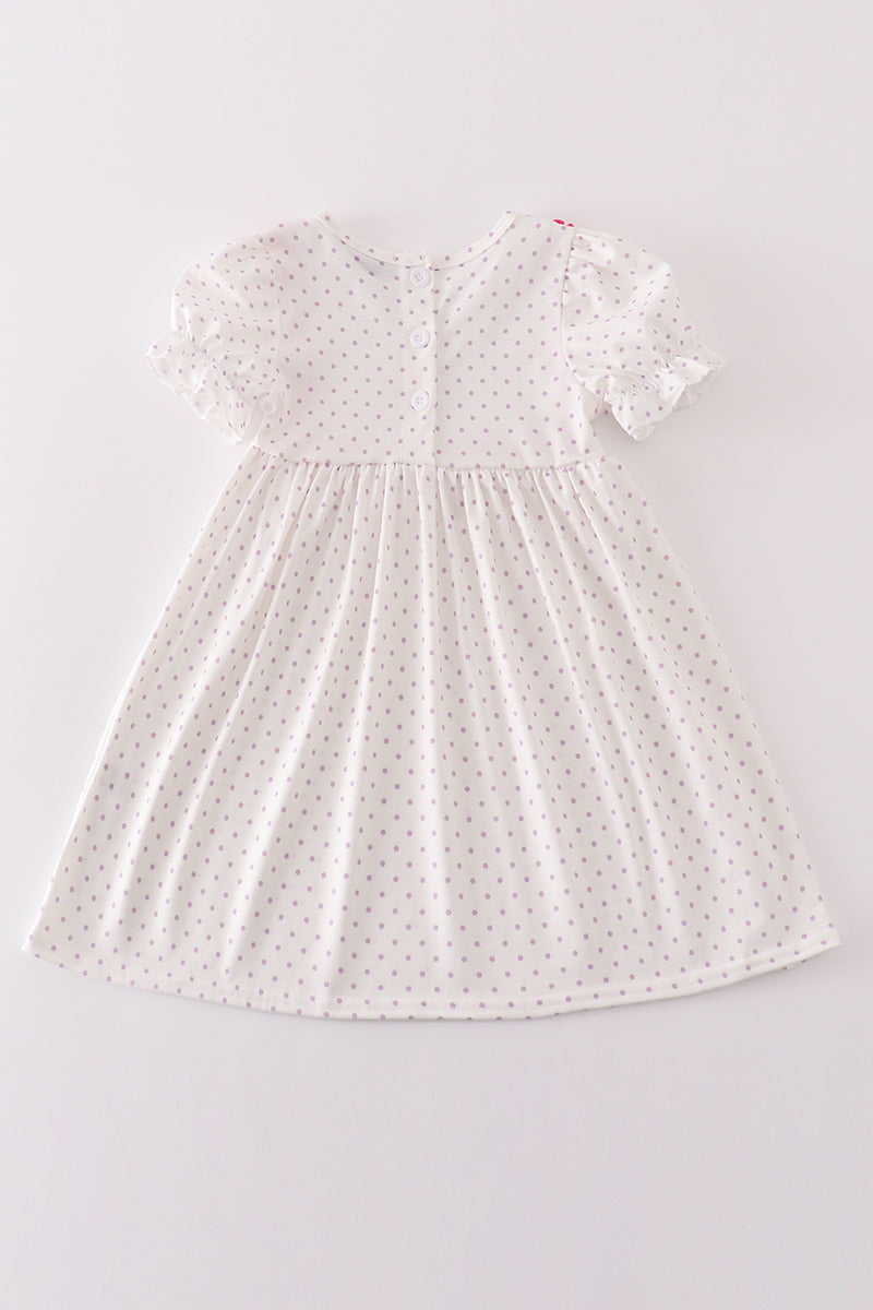 Rose makeup embroidery girl dress