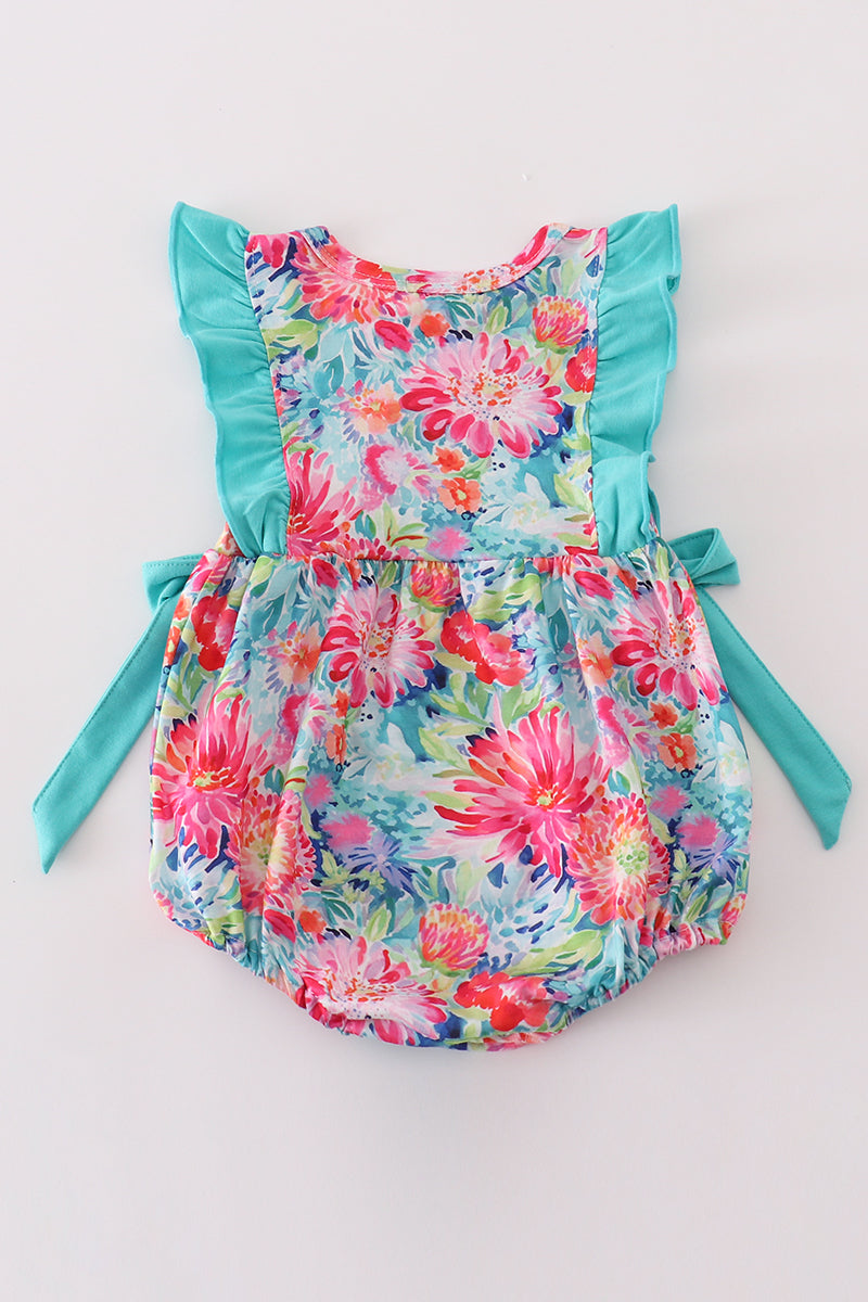 Tropical Bloom print girl bubble