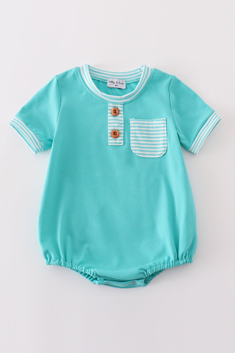 Mint stripe boy bubble