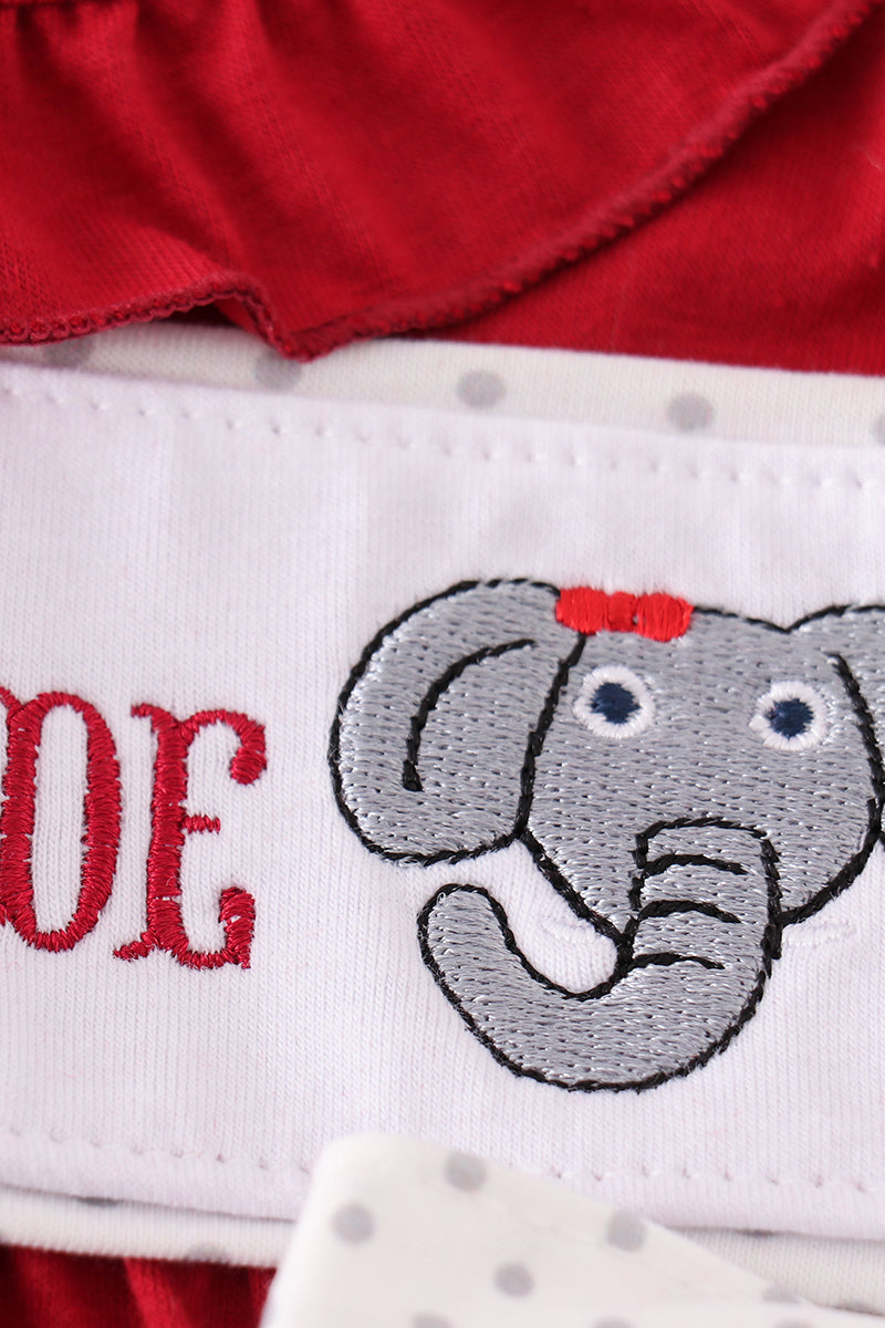 Maroon roll tide embroidery girl bubble