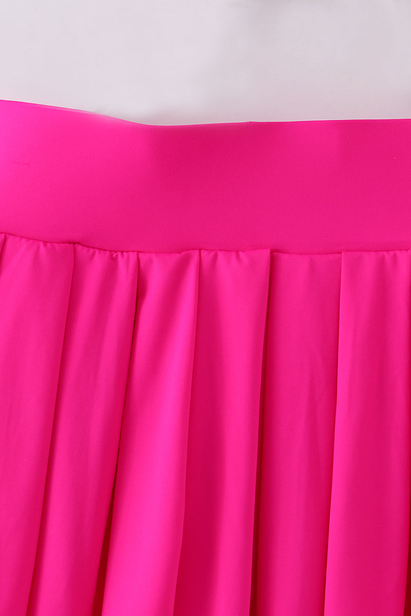 Hot pink Pleats active skorts