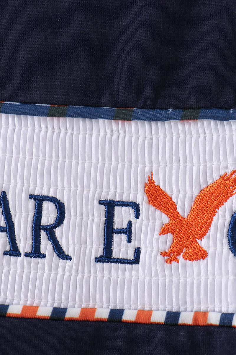 Auburn war eagle smocked short set