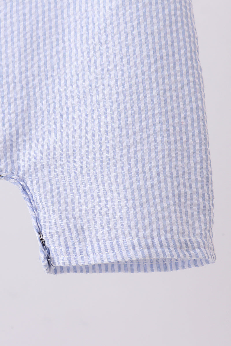 Blue sailboat seersucker jonjon