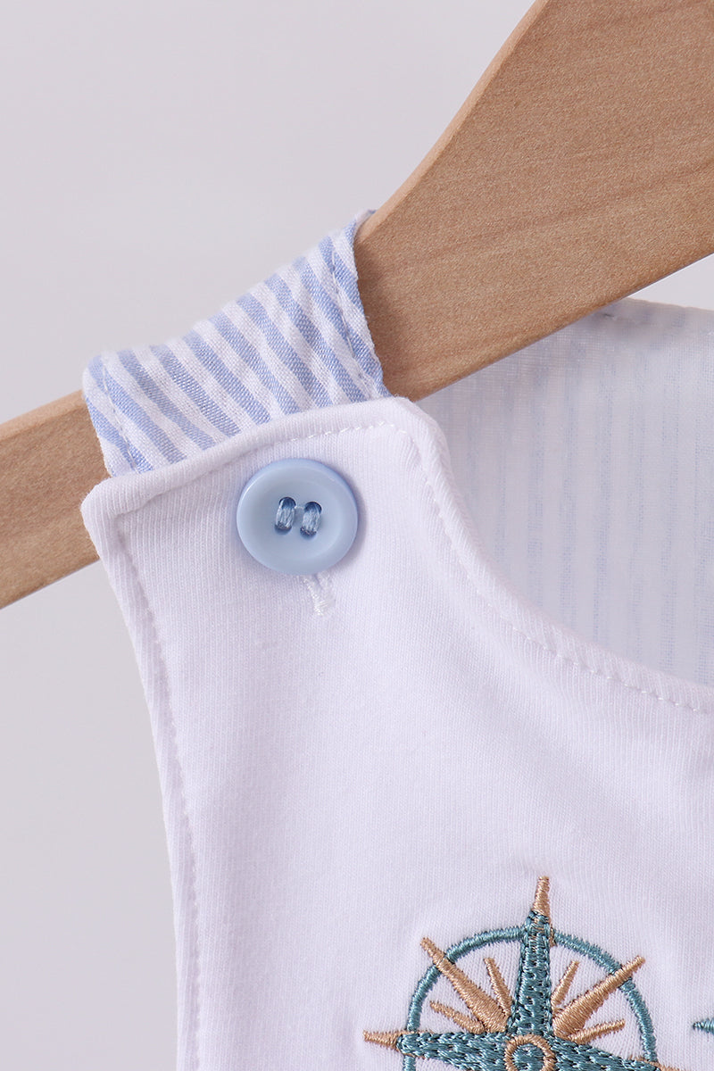 Blue sailboat seersucker jonjon