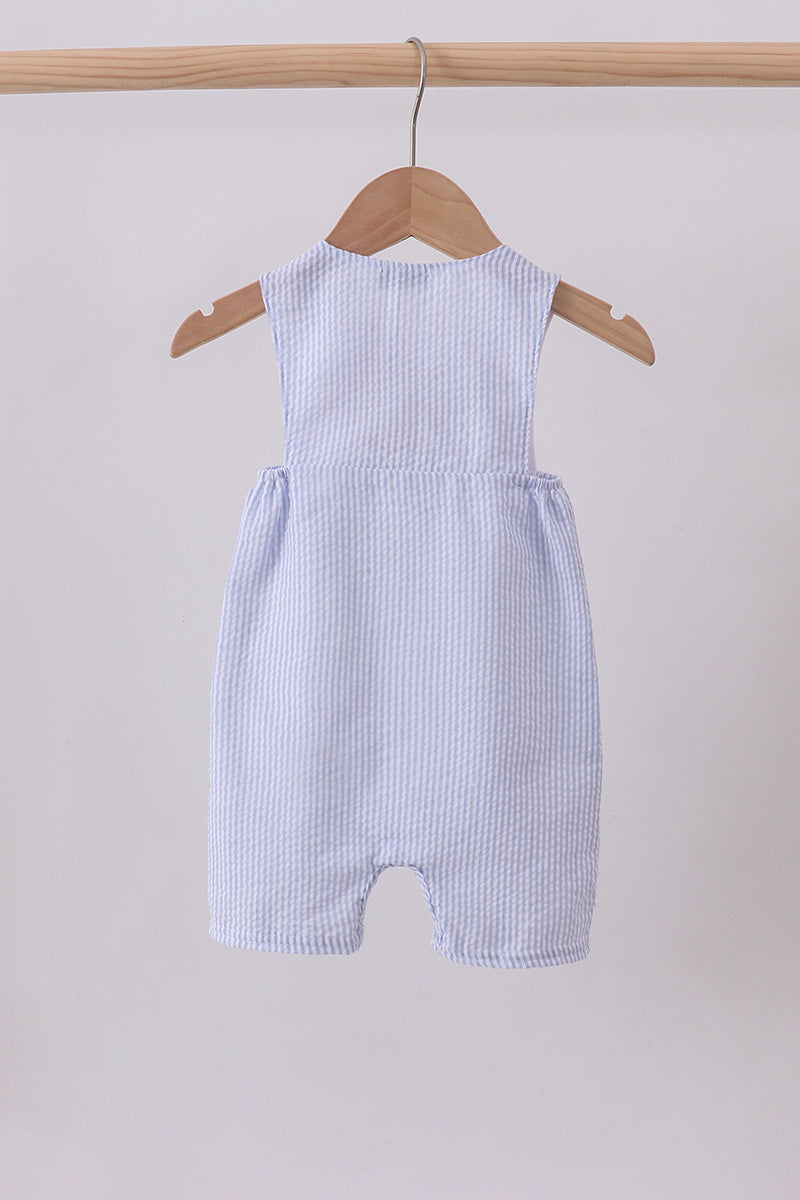 Blue sailboat seersucker jonjon