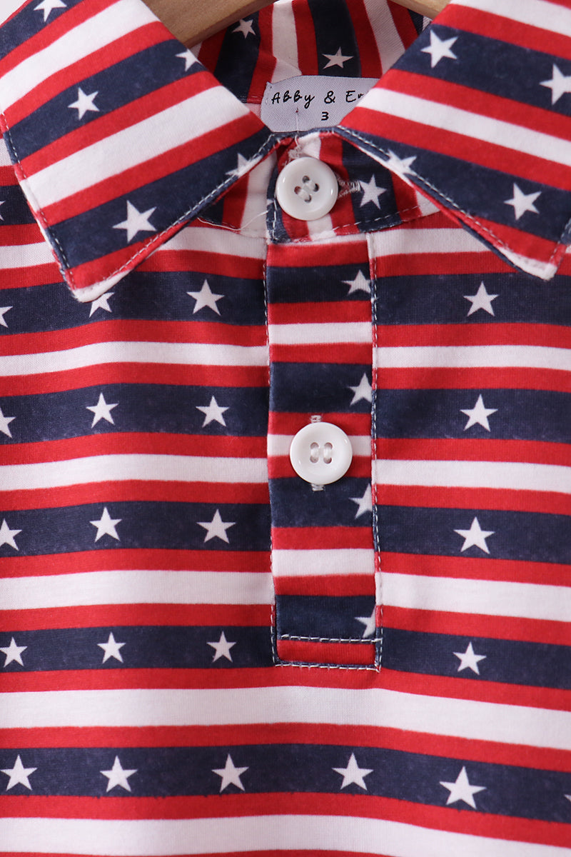 Stripe star button down shirt