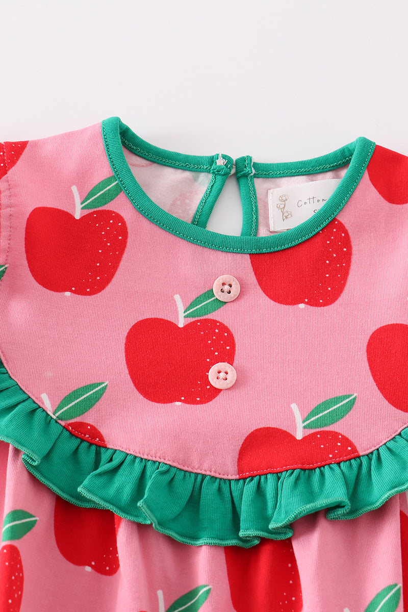 Platinum Apple print girl bubble Tiny Faith Threads Platinum Apple print girl bubble Tiny Faith Threads