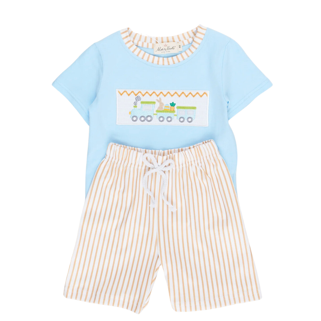 Smocked Easter Train Outfit