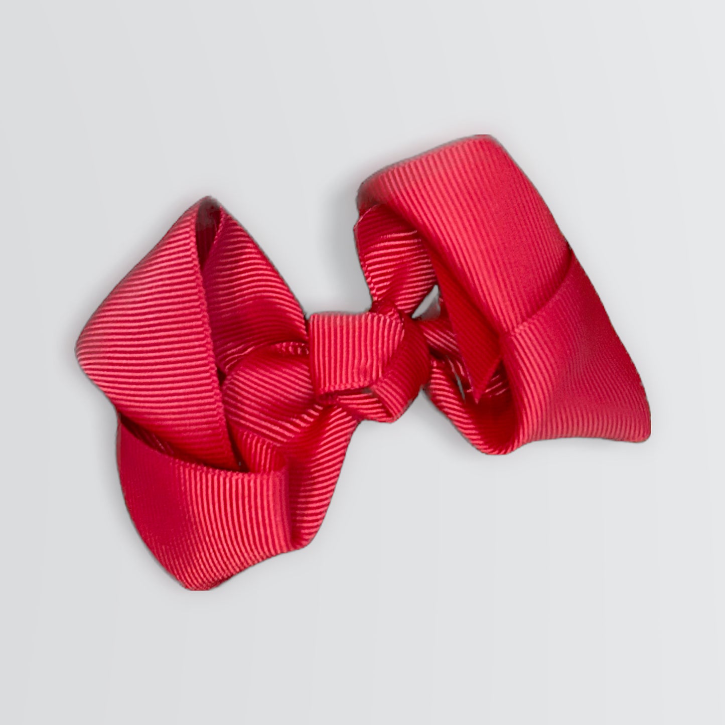 garnet-red alligator clip bow