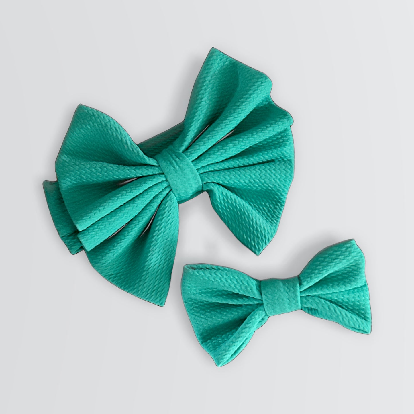 Forest Green Big/lil bow set